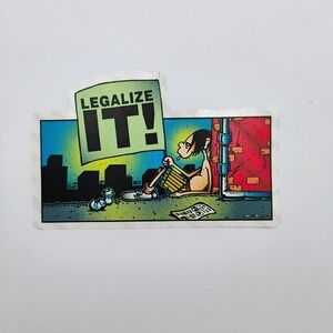 Blunt Clothing Legalize It Sticker VTG 1990's Streetwear Skateboarding 420